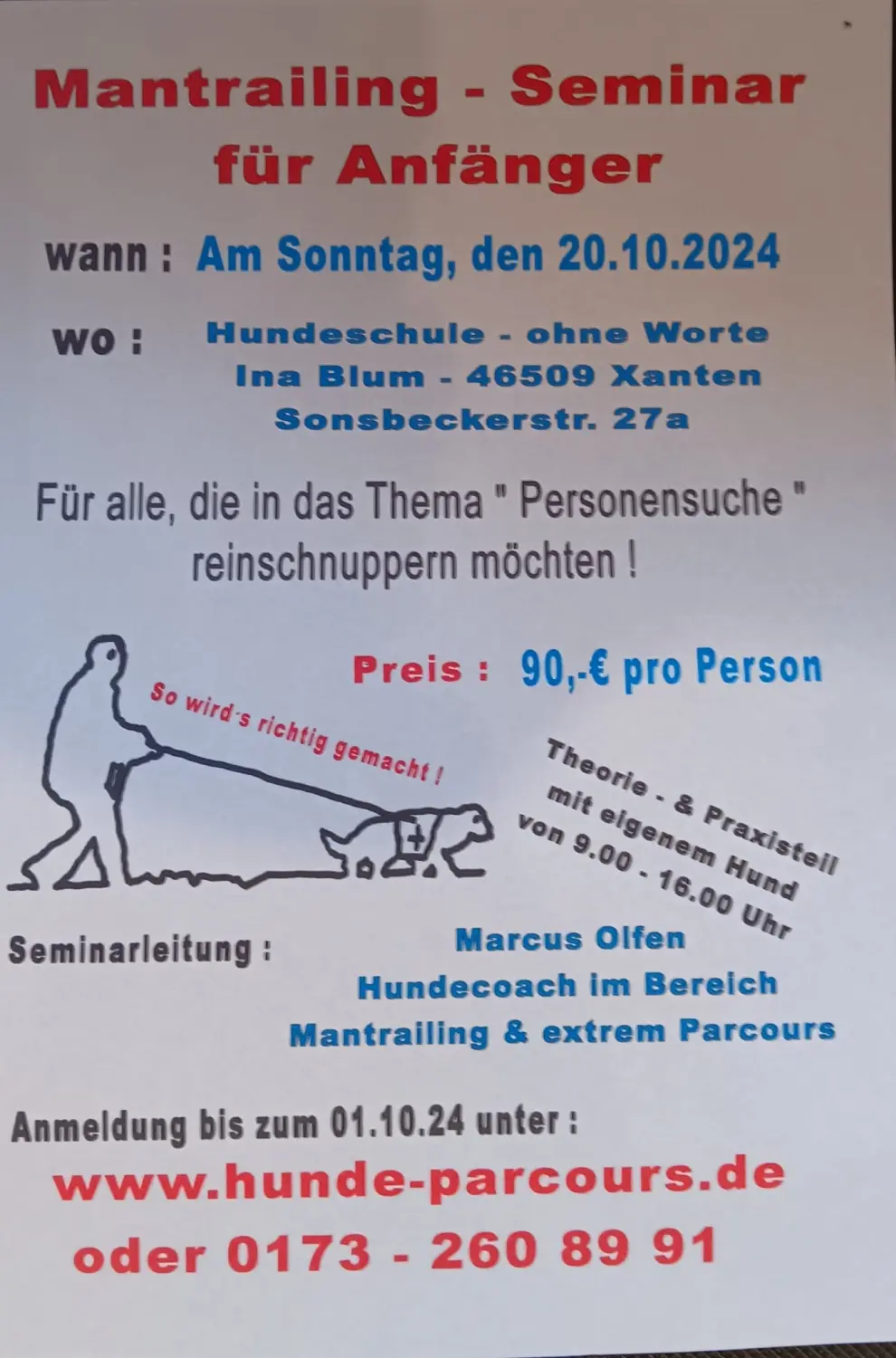 Mantrailing hund von HeP Hunde extrem Parcours